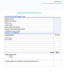Example of practical training report for accounting student. 10 Outstanding Templates Of Weekly Reports Free Download