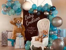 Teddy Bear Baby Shower Throne Chair Rentals Back Drop Balloon Garland Blue Silver B Bear Baby Shower Theme Baby Bear Baby Shower Teddy Bear Baby Shower Theme