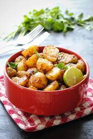 Lipsmackin Aloo Chaat Piquant Potato Salad Recipe Healthy Salad Recipes Vegetarian Side Dishes Chaat