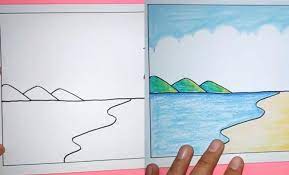 Bagian ini penting karena ekspresi karakter ditampilkan oleh wajah. 12 Langkah Cara Menggambar Pemandangan Pantai Anak Kecil Juga Bisa Dailysia