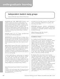 Yes and here are 10 benefits of studying in a group if planned at the outset. Pdf Independent Student Study Groups