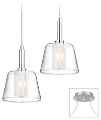 Double Glass Brushed Nickel Double Swag Chandelier Contemporary Chandeliers Swag Chandelier Pendant Light Fixtures Swag Light Fixture