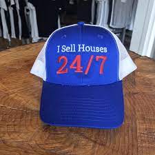Trucker Hat I Sell Houses 24 7 Royal Blue Trucker Hat Selling House Trucker