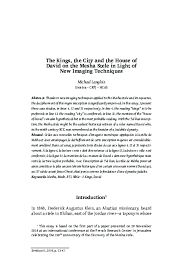 The Kings, the City and the House of David