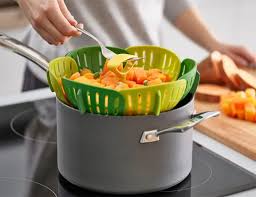 Rápido, fácil, sano y sin manchar media cocina, ¿qué más se le puede pedir? Cesta Para Cocinar Al Vapor Plegable Practica Y Comoda De Utilizar Gastronomia Cia