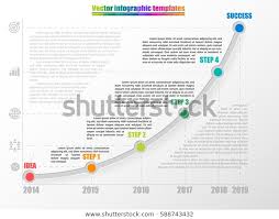 Timeline Infographic Template 4 Steps Start Stock Vector