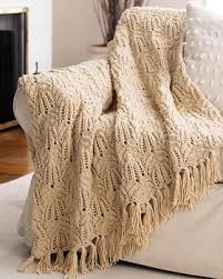 More images for knitted afghans » Lace Cable Afghan Knitting Pattern Favecrafts Com