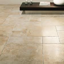 Premium Classic Tumbled Brushed Unfilled Travertine Opus Romano Pattern Travertine Modular Tile Flooring