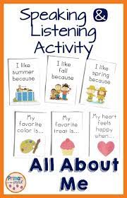 All About Me Speaking Listening Activity With Google Slides Options About Me Activities All About Me Activities Small Group Reading Instruction