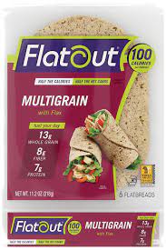 With flatout light original flatbreads, these wraps are under 400. Flatout Multigrain With Flax Flatbread Flatout
