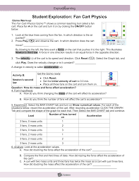 The element builder gizmo™ shows an atom. Student Exploration Fan Cart Physics Answers Download