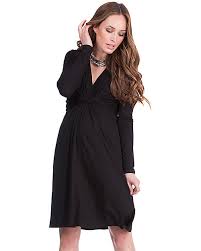Abiti premaman primavera estate 2012. Seraphine Jolene Abito Elegante Premaman Con Nodo Maniche Lunghe Nero Donna