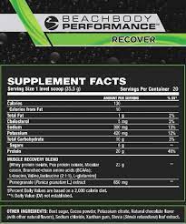 Recover Beachbody Performance Nutrition Facts Beachbody Beachbody Programs Nutrition