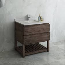 Check spelling or type a new query. Formosa 24 30 Or 36 Wide Floor Standing Modern Bathroom Vanity Set W Open Bottom Mirror By Fresca Kitchensource Com