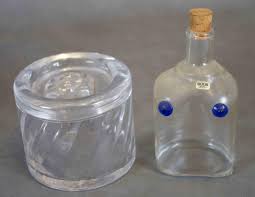 BURK MED LOCK SAMT KARAFF, Eric Höglund, Boda. Glas