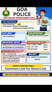 Daily job alert Info | Goa Police Recruitment 2026 🔥 | 722 ...