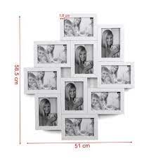 Songmics Cornice Multipla Portafoto Cornici A Parete Portafotografie 10 Foto Wall Decor Colore Bianco Rpf10w Am Portafotografie Portafoto Parete Incorniciata