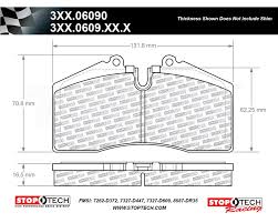 Stoptech 308 06090 Street Compound Brake Pads For Stoptech St 40 Str 40 Calipers