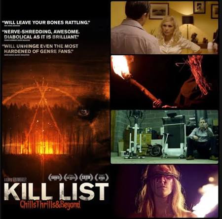 Kill List (2011) If your unhappy, do not watch this! This hard hitting,  psychological thriller is not to be taken likely. Its extremely violent,  brutal, disturbing and even the music is unsettling.