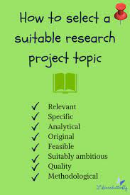 How To Select A Suitable Research Project Topic Research Projects Research Methods Academic Research