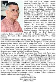 Obituary Names C to G