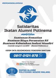 Semua program studi dibuka secara serentak pada jalur mandiri ini. Solidaritas Ika Polinema Santunan Bantuan Covid19 Alumni Polinema
