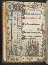 Calendar Pages For May From A Book Of Hours St Omer Or Theouranne C 1320 Calendar Pages Medieval Manuscript Book Of Hours