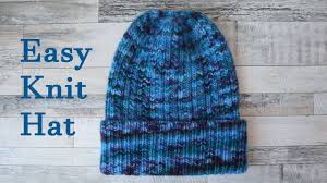 This hat is knit from the bottom up in the round. Easy Knit Hat Free Knitting Patterns Youtube