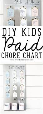 diy kids paid chore chart kids n mum advice pinterest