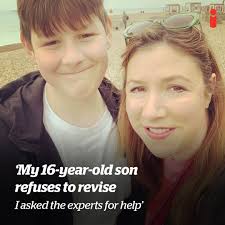 With GCSEs starting next week, he's struggling to get into a routine. I'm  realising I should have set up routines and habits with him years ago,"  writes Georgina Fuller