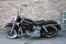 Harley Shovelhead Flh Black Ape Hangers Gallery Click On Pictures To Enlarge Harley Harley Davidson Bikes Harley Davidson