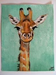 Images Of Acrylic Paintings That Children Can Paint Giraffe Original Acrylic Painting On Acrylic Paper 11x Giraffe Art Giraffe Painting Animal Paintings