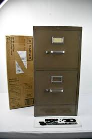 Build an easy hanging file folder drawer. 2 Drawer Filing Cabinet Brown And Hanging Folder Frames Estatesales Org