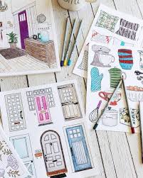 Interior Design Coloring Book The Inspired Room Designs Coloring Books Interior Design Sketches Interior Design Drawings