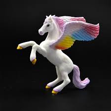 Newbifo Original Genuine Fairy Tale Mythical Animal Rainbow Unicorn Flying Horse Figure Kids Educational Mythical Animal Educational Toys For Kids Unicorn Toys