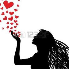 Black And White Kiss Silhouette Beautiful Woman Face Silhouette With Heart Kiss Woman Face Silhouette Woman Silhouette Silhouette