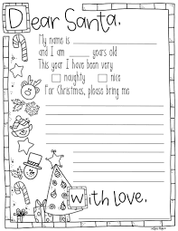 Letter To Santa Coloring Page Please Read Item Description Etsy Santa Coloring Pages Preschool Christmas Christmas Worksheets