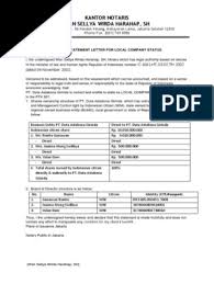 Cocok digunakan kepada mahasiswa, praktisi hukum, profesional dan masyarakat umum. Statement Letter For Local Company Status Pdf International Relations International Law