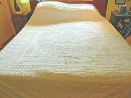 I want to show you a very simple way to make a bedspread, mistakes and all. Vintage Sears Spirit Of America White Queen Popcorn Chenille Bedspread Floral Ebay