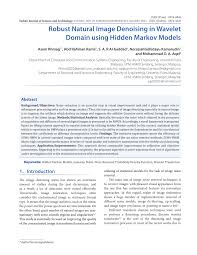 Etsu hosts an electronic repository for theses submitted to the honors college. Pdf Robust Natural Image Denoising In Wavelet Domain Using Hidden Markov Models