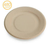 100% Compostable Disposable Paper Plates Bulk [6" 480 Pack], Bamboo Plates,  Eco Friendly — Earth's Natural Alternative®