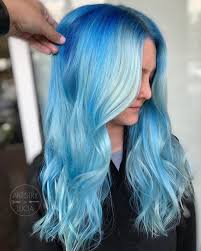 We Love This Icy Cool Work Done By Artistrybylucia She Diluted Poseidon With Arctic Mist For This Perfect Pa Fox Hair Dye Pretty Hair Color Blue Ombre Hair