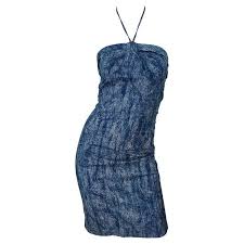 Black And Blue Or White And Gold Dress Original Photo Nwt 1980s Vintage Denim Trompe L Oeil Cotton Blue Jean Abstract 80s Halter Dress In 2020 Vintage Clothing For Sale Vintage Outfits 80s Fashion