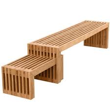 Upholstered or not, the choice is yours depending on room decor and specific needs. Strata 6 Ft Bench With Interlocking Side Table Modern Teak Outdoor Furniture Furniture Design Outdoor Furniture Design