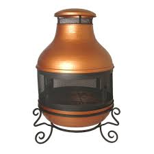 A fire pit is a great way to spend a summer night outdoors or keep warm when the weather gets chilly. 38 In Hammered Chimenea Copper Fire Pit Ds 7447 The Home Depot