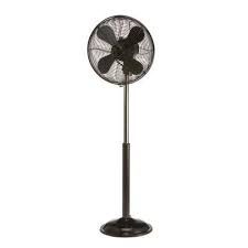 Euro Retro Industrial Black Adjustable Height Standing Fan Standing Fans Industrial Fan Metal Floor