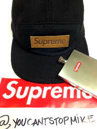 Supreme Black Lodge Camp Cap With Leather Box Logo Supreme Stainless Steel Flask Youcantstopmike Supreme Clothing Supreme Black Logo Supreme