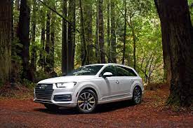 Black audi vehicle, jeep, grey, metallic, q7, gray, tree, mode of transportation. 2016 Audi Q7 Wallpapers Supercars Net