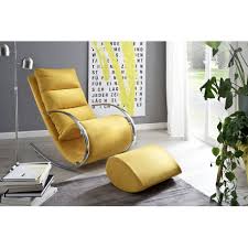 The dark colors make any room look warm and cozy. Nola Yellow Finish Modern Armchair With Footstool Sofas 4434 Sena Home Furniture