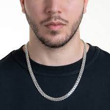8mm Silver Cuban Link Chain